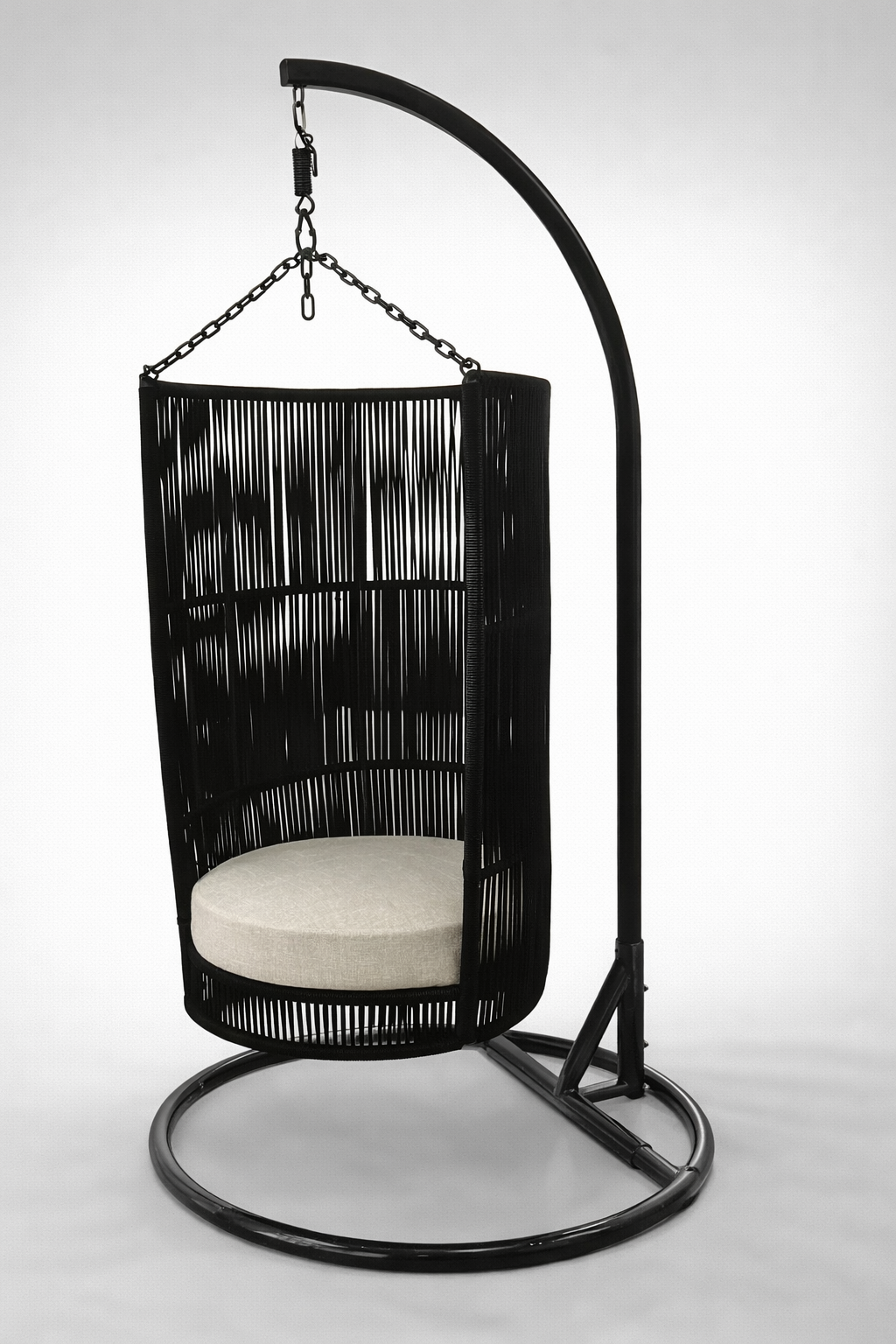 2 Seater Swings Cylinder Shape Black Color