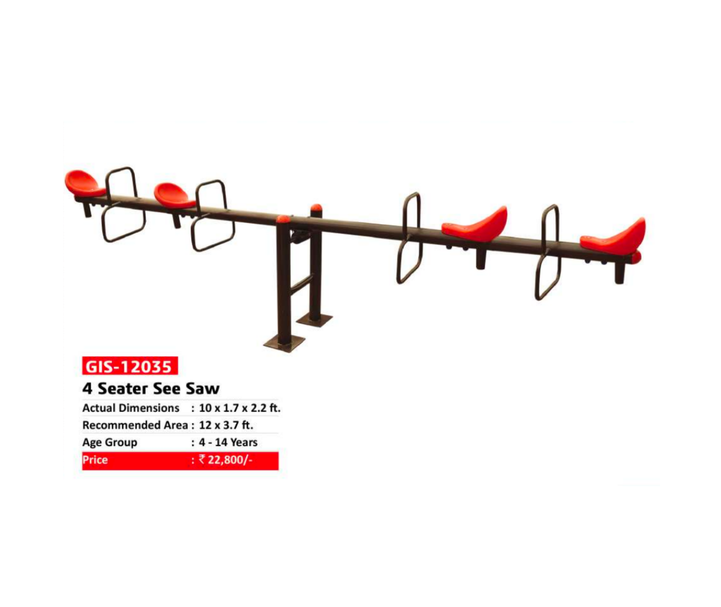 4 Seater See Saw - GIS-12035
