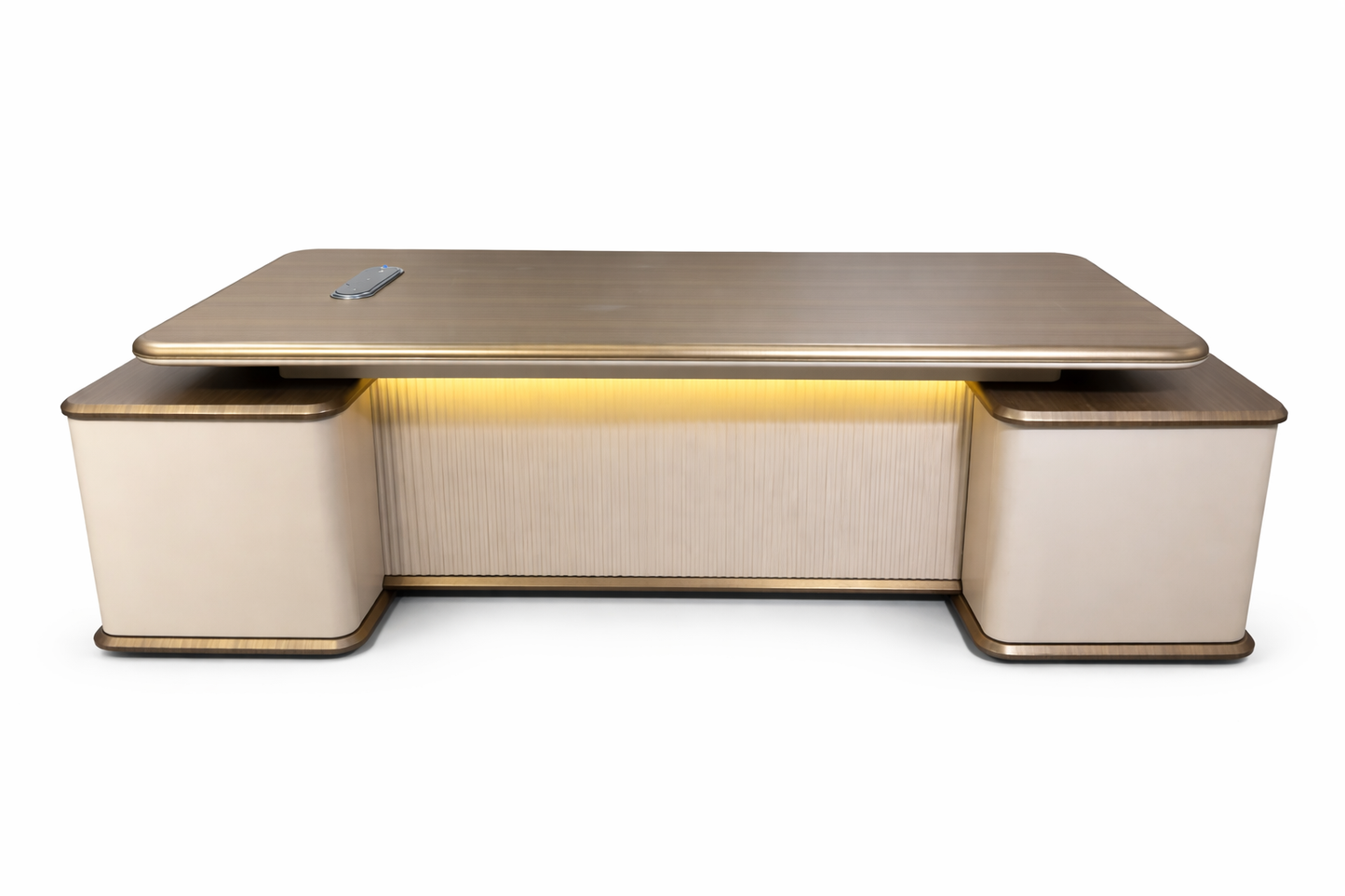 The Prestige Imported Office Table with attached Side table Size 9.5X3 Feet