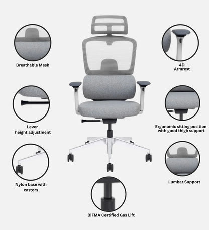 Paris Luxury Mesh High Back Chair SAM-202IMP