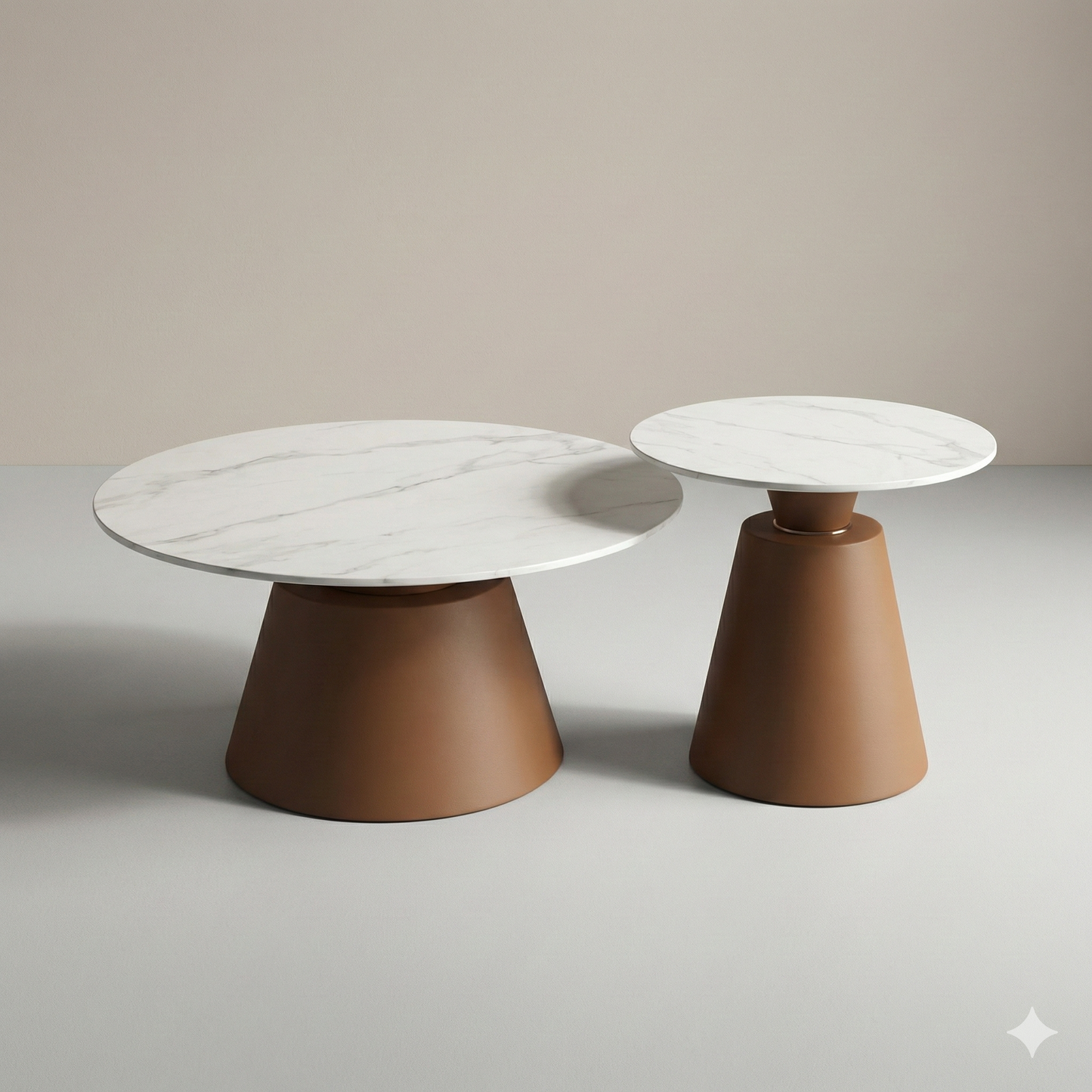 Cyramic Top Powder Coated Metal Frame on Base