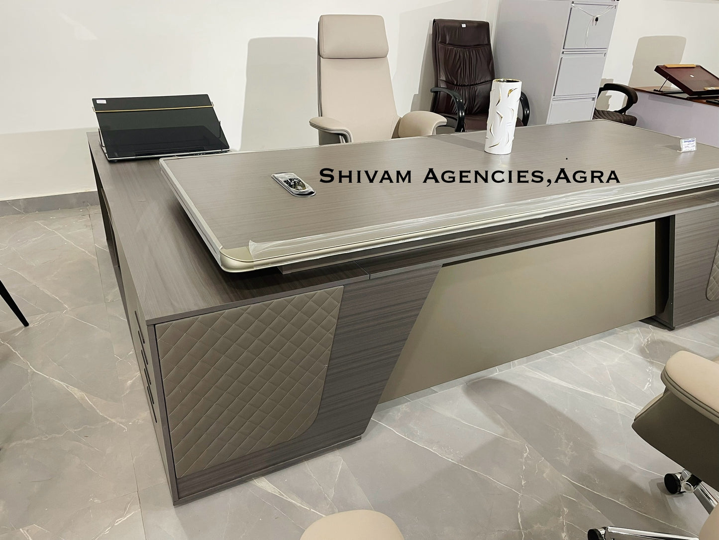 Executive Imported Offilce Table with attached Side Table