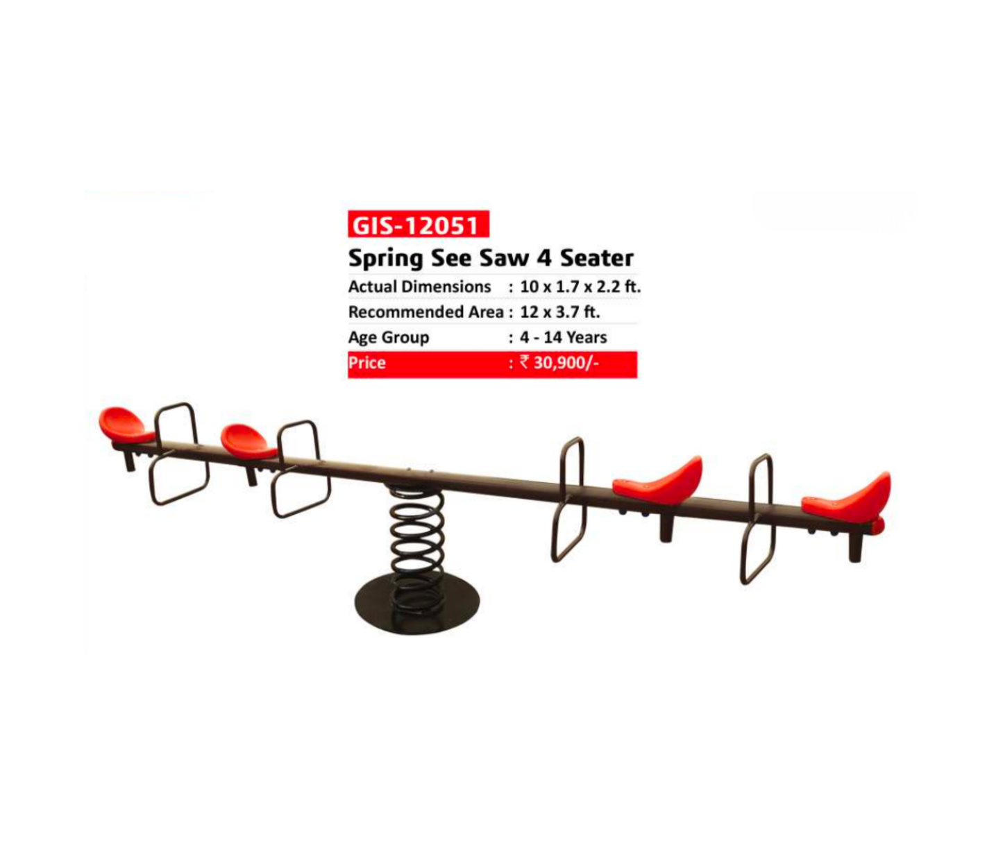 Spring See Saw (4 Seater) - GIS-12051