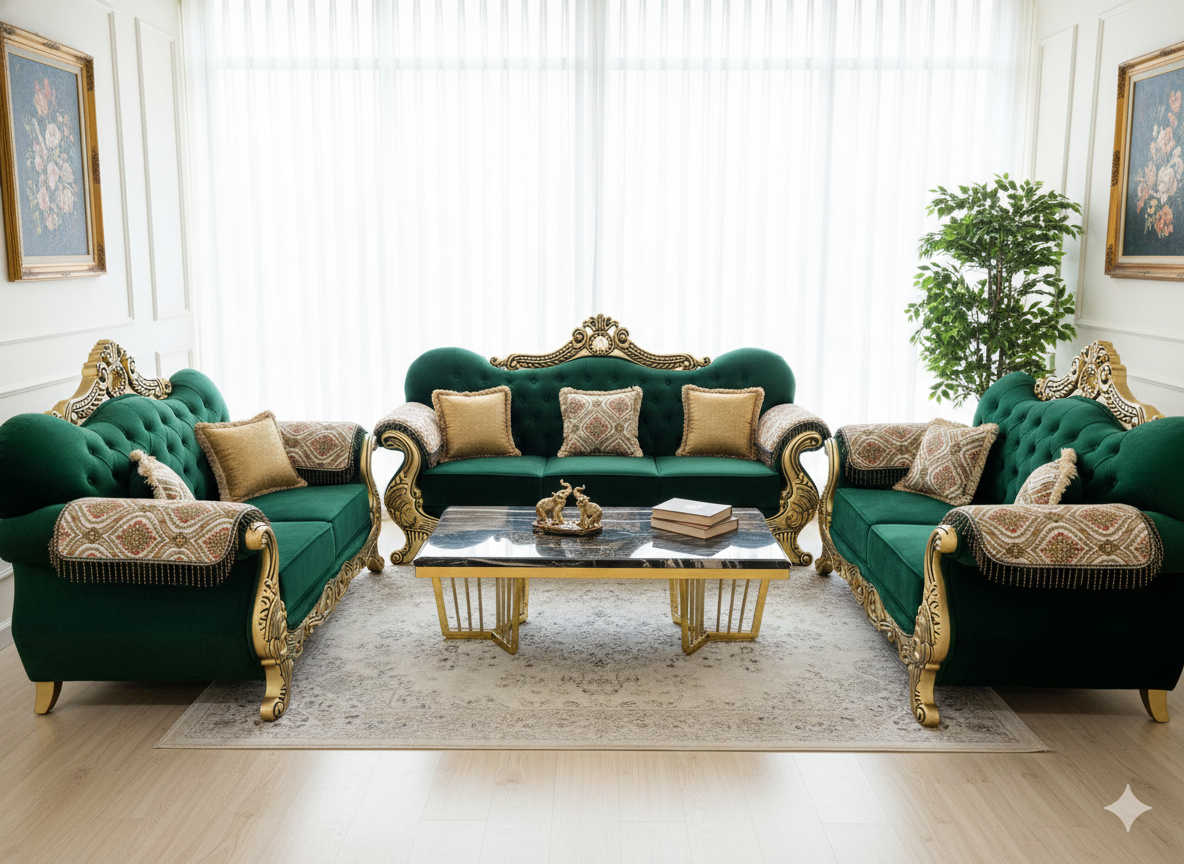 The Lousis- XV 7 Seater Sofa Set (3+2+2)