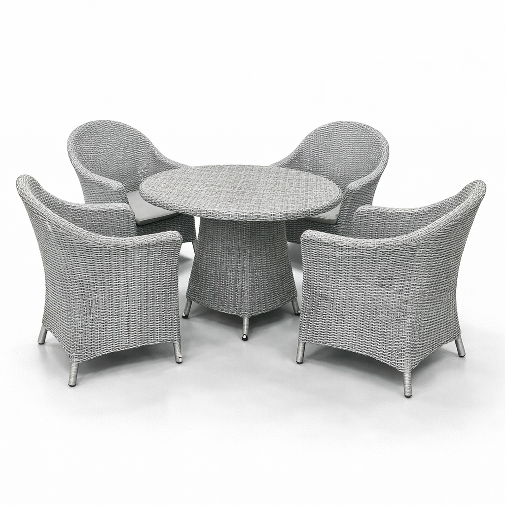 Urban Grey 4-Seater Table Chair Set