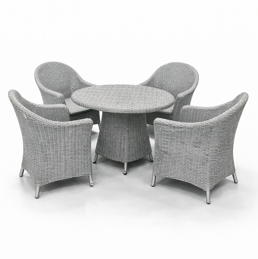 Urban Grey 4-Seater Table Chair Set