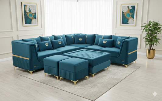 W Model L Type 7 Seater Sofa Set