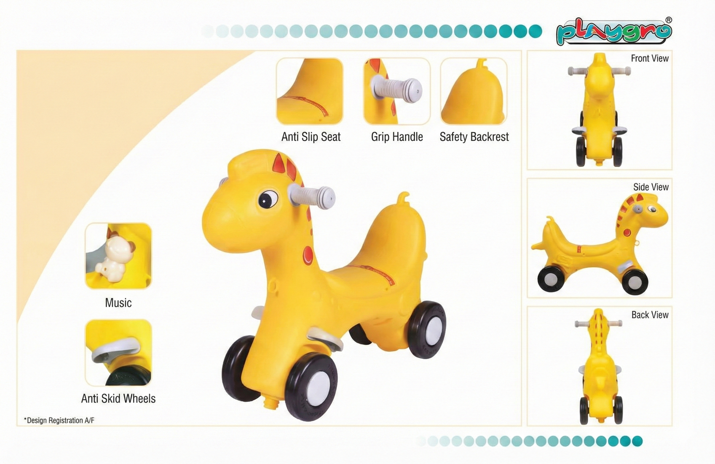 Giraffe Push-N-Scoot Rider (YT-6805)