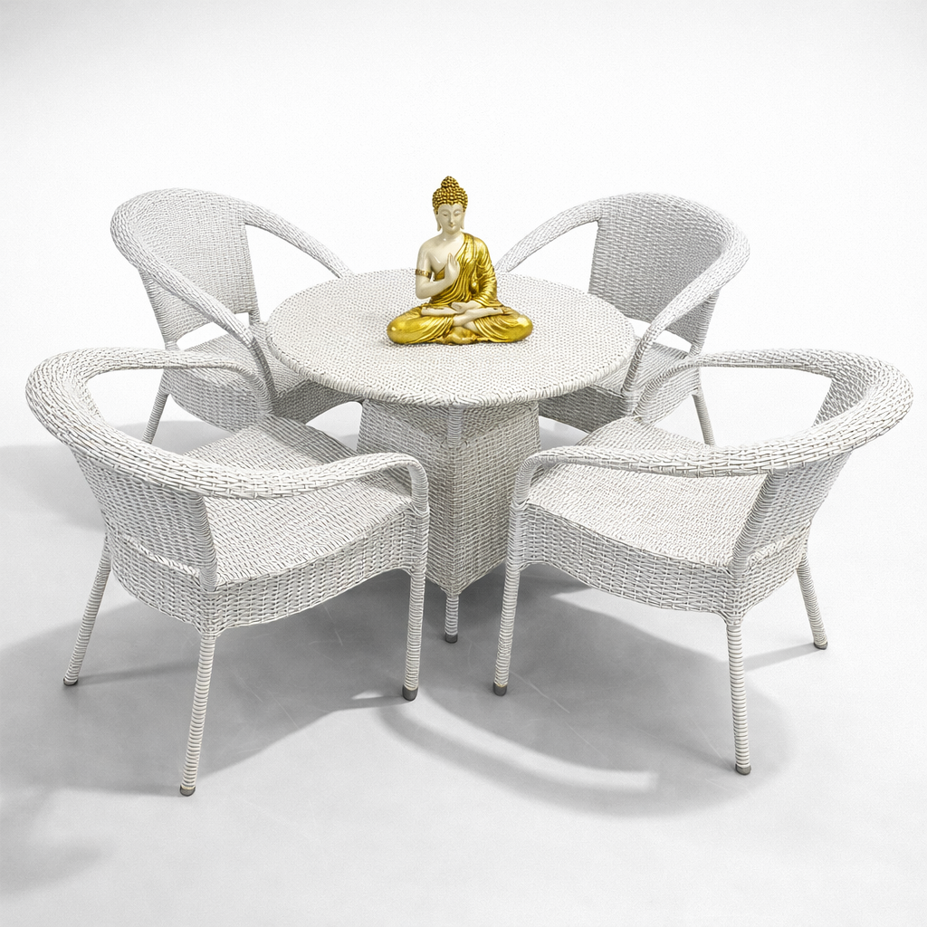 ZenAura Wicker Dining Set